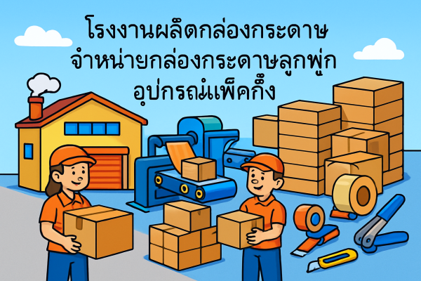 “โรงงานผลิตกล่องกระดาษจำหน่ายกล่องกระดาษลูกฟูกอุปกรณ์แพ็คกิ้ง”